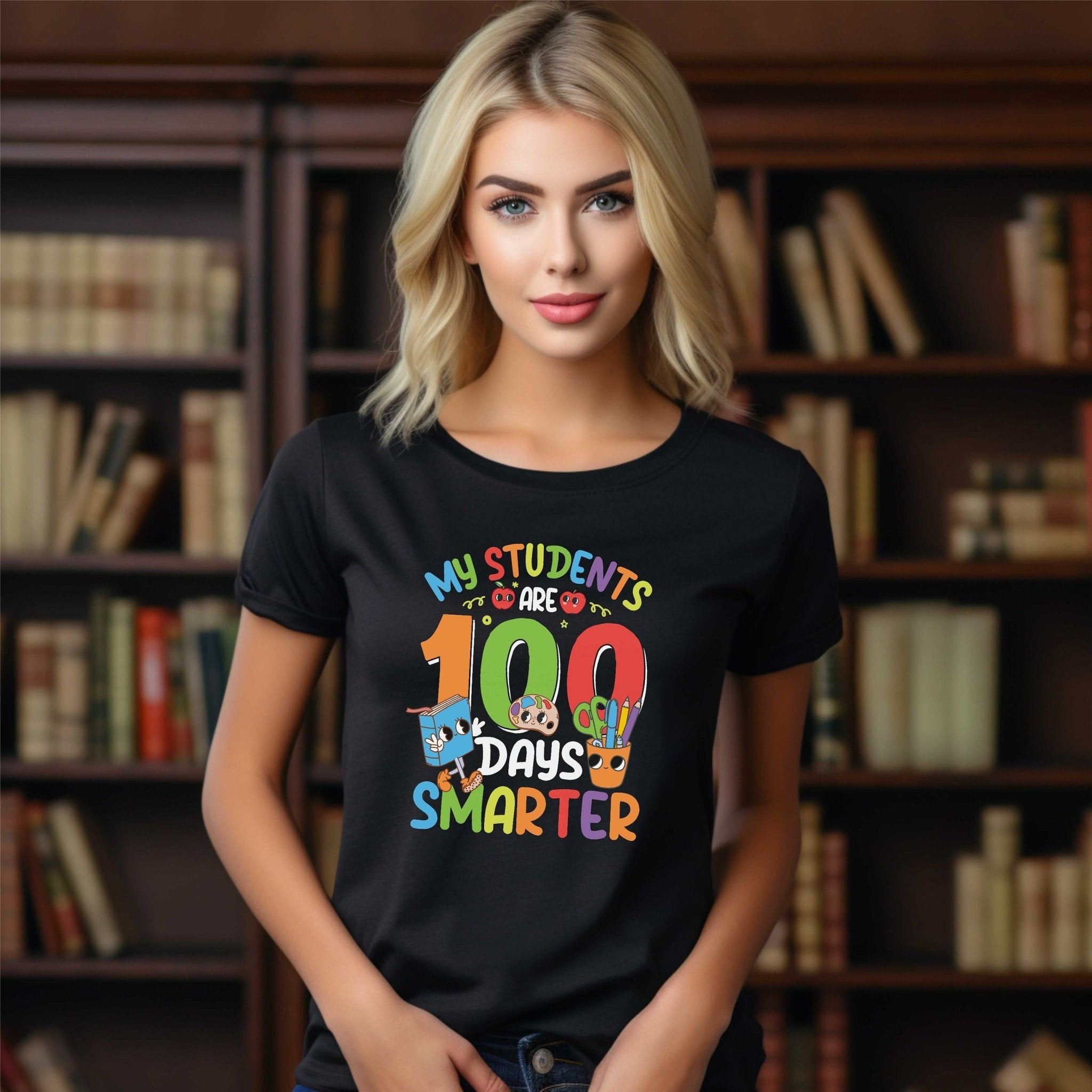 100 Days Of School Teacher Shirt 100 Days Smarter Teacher Life Teac