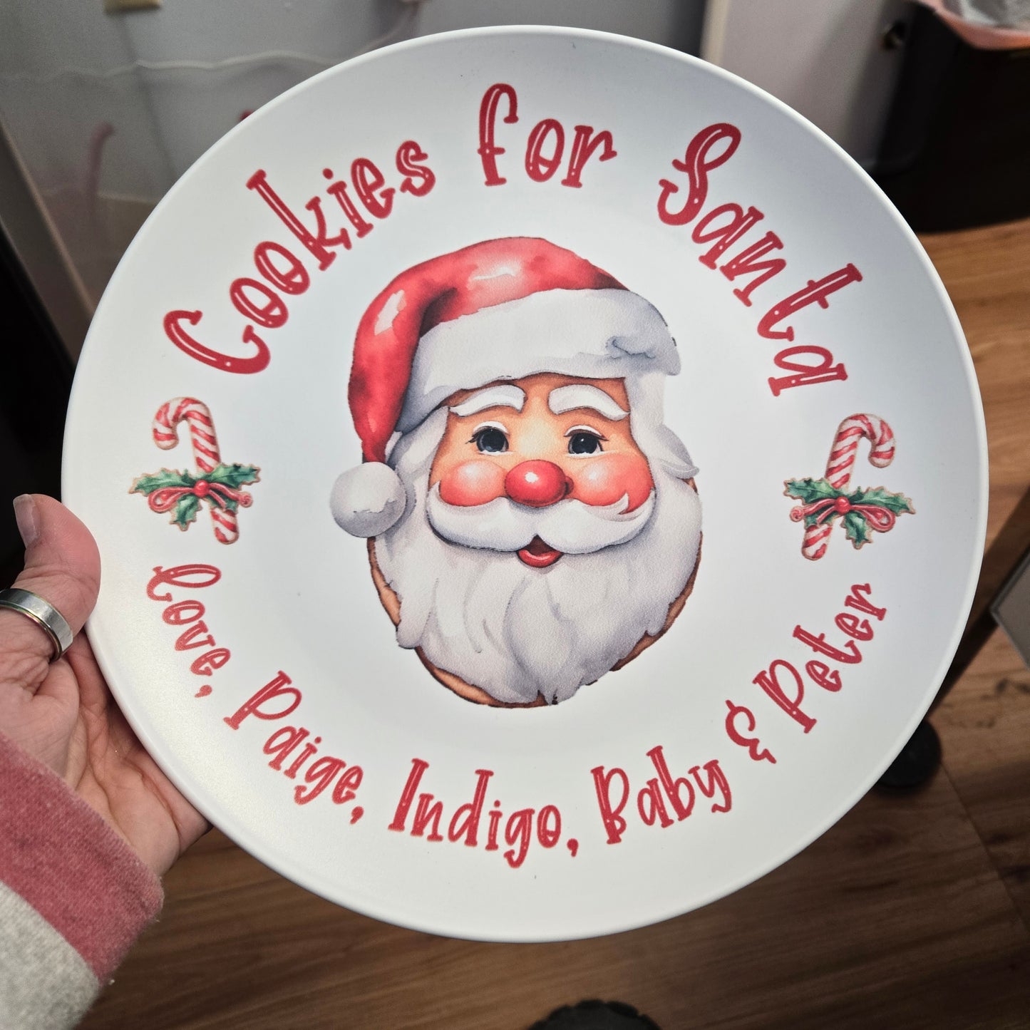 Cookies for Santa - Custom Name Santa's Cookie Plate for Christmas Eve