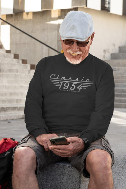 70th Birthday Sweatshirt, Born in 1954 Classic Car Lover - SBS T Shop