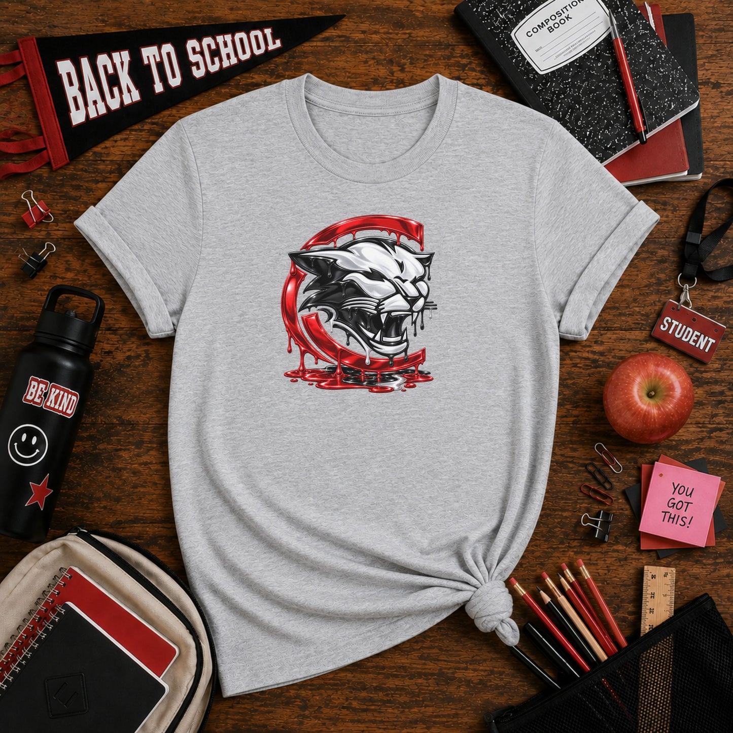 Charleroi Cougars Logo Paint Drip T-Shirt, Ladies T-Shirt, Sweatshirt or Hoodie
