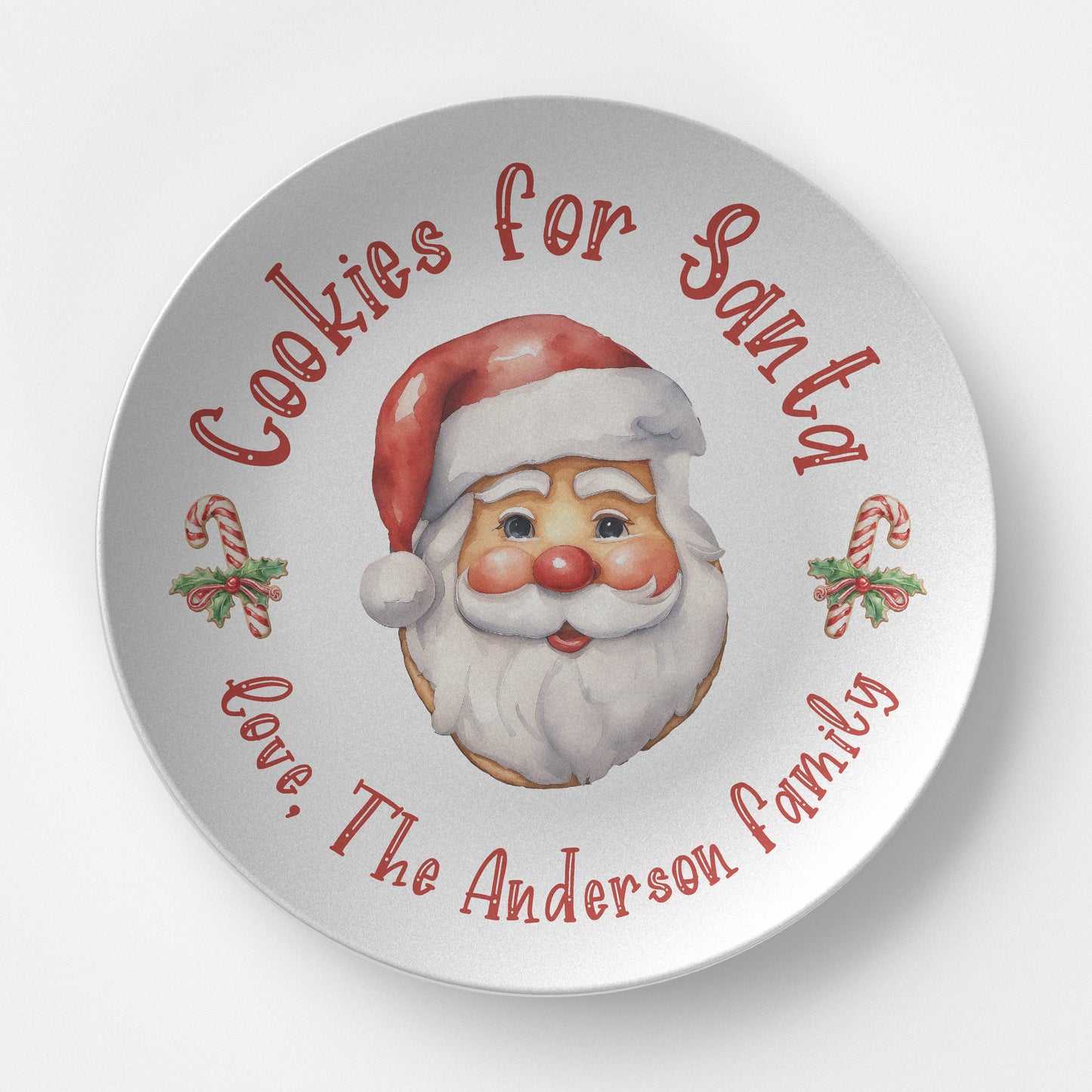 Cookies for Santa - Custom Name Santa's Cookie Plate for Christmas Eve