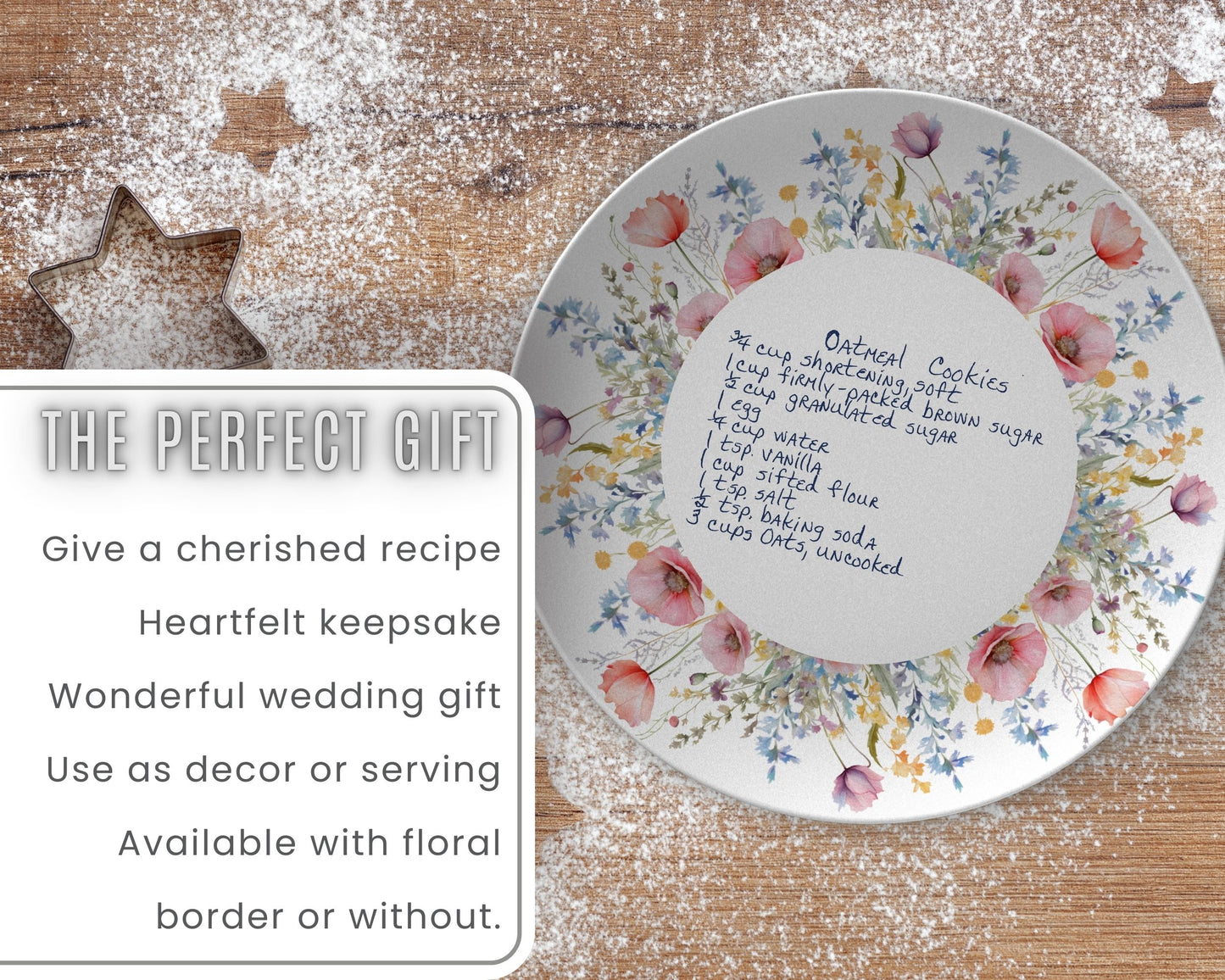 Custom Handwritten Recipe Plate - sbsTshop