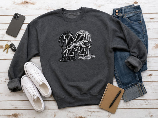 Monessen Greyhounds Paint Drip T-Shirt, Ladies T-Shirt, Sweatshirt or Hoodie