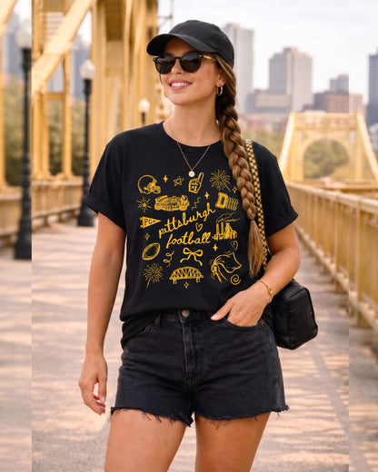 Pittsburgh Football Game Day Tee, Yinzer Fan Gift
