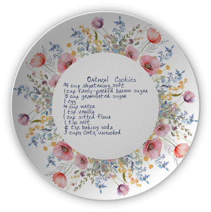 Custom Handwritten Recipe Plate - sbsTshop