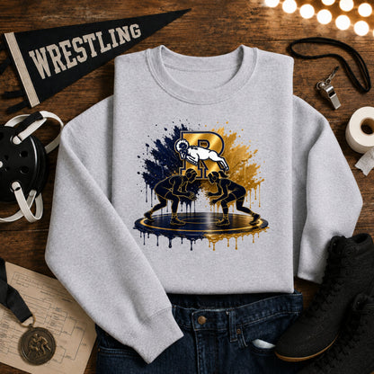 Ringgold Rams Wrestling Paint Drip T-Shirt, Ladies T-Shirt, Sweatshirt or Hoodie