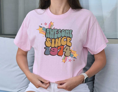 Awesome since 1974, 50th Birthday gift for women t shirt - SBS T Shop