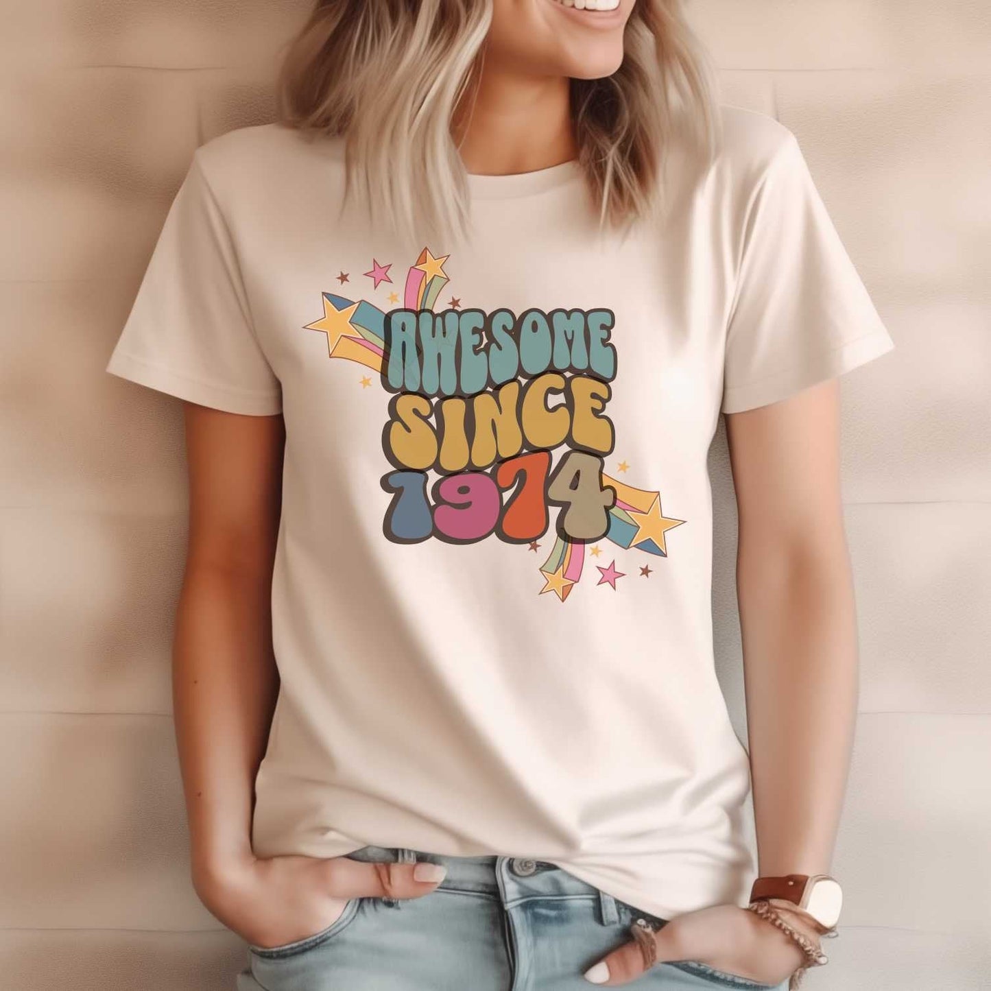 Awesome since 1974, 50th Birthday gift for women t shirt - SBS T Shop