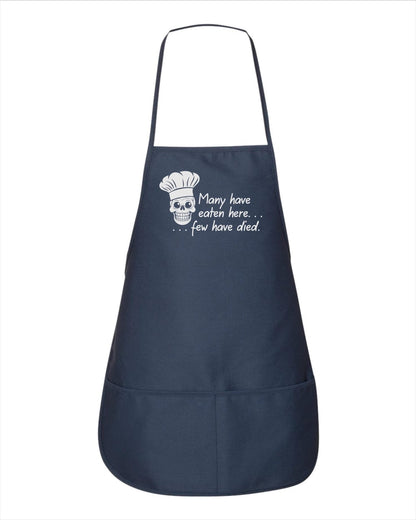 Funny Apron - Many have eaten here, few have died kitchen apron - SBS T Shop