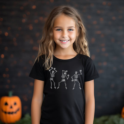 Halloween Rhinestone Skeleton Shirt, Scary Bling t - shirt, Fall Ladies T pumpkin patch, trick or treat, fall casual, teacher school party - SBS T Shop