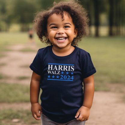 Harris 2024 Toddler Shirt, Harris Walz, Democrat vote blue, feminist, liberal, Kamala Harris for President, 2T, 3T, 4T, 5/6 - SBS T Shop