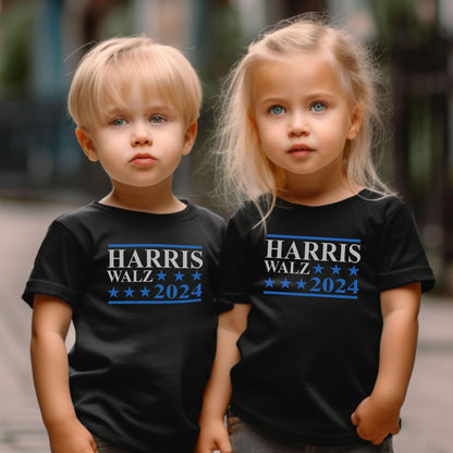 Harris 2024 Toddler Shirt, Harris Walz, Democrat vote blue, feminist, liberal, Kamala Harris for President, 2T, 3T, 4T, 5/6 - SBS T Shop