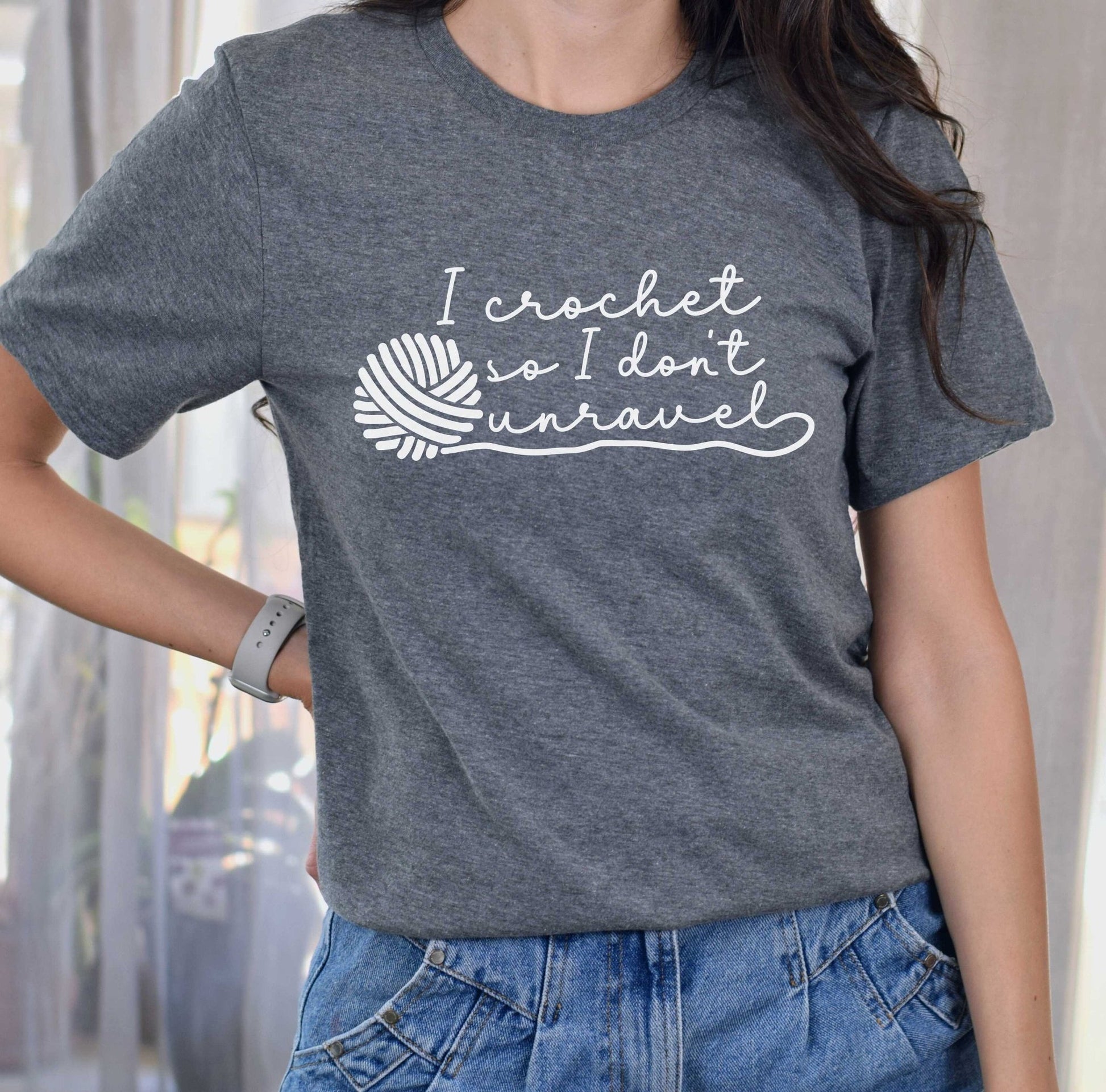 I crochet so I don't unravel T - shirt - SBS T Shop