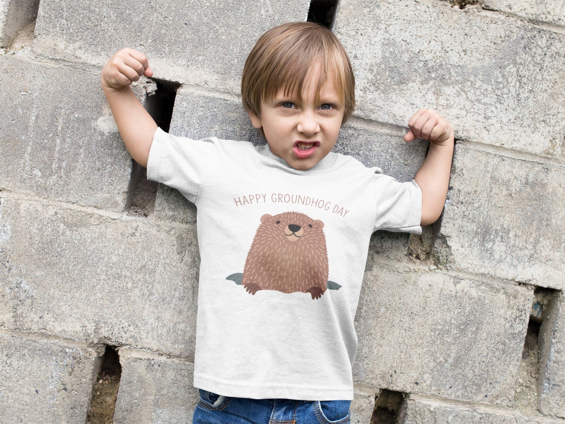 Groundhog Day Toddler Kids T Shirt, Ground Hog Day, Woodchuck, Punxsutawney Phil