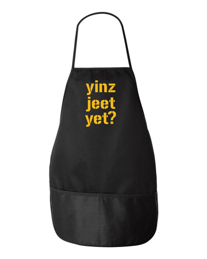 Yinzer Apron, Yinz jeet yet?, Pittsburghese apron, Pittsburgh Grill Dad, Yinz, tailgate, Pittsburgh slang, It's a Burg thing, gift for dad