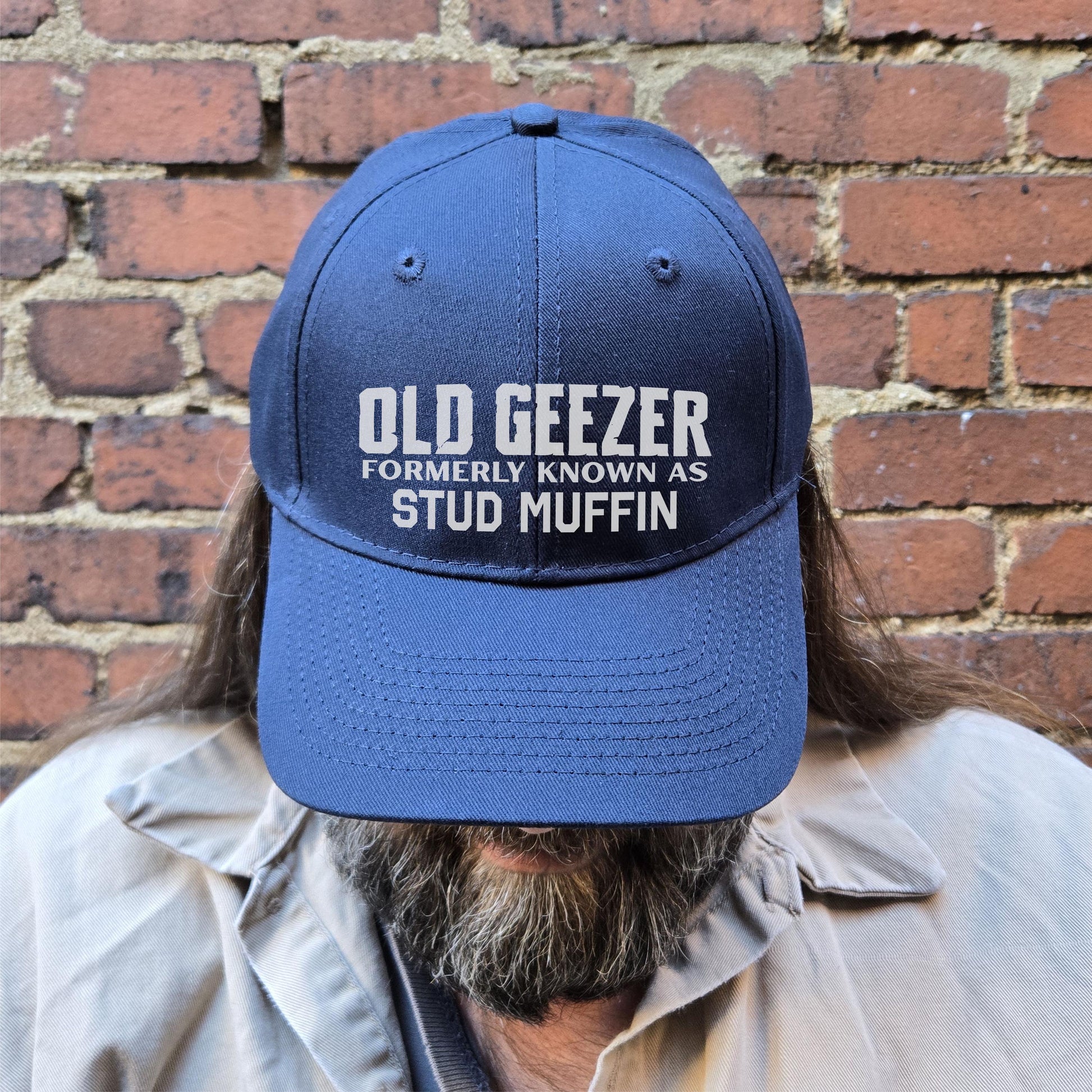 Old Geezer, Funny Birthday hat, Birthday gift for men, Over the hill, Dad Birthday Gift ball cap, Grandpa Turning 60, 70, 80, for him