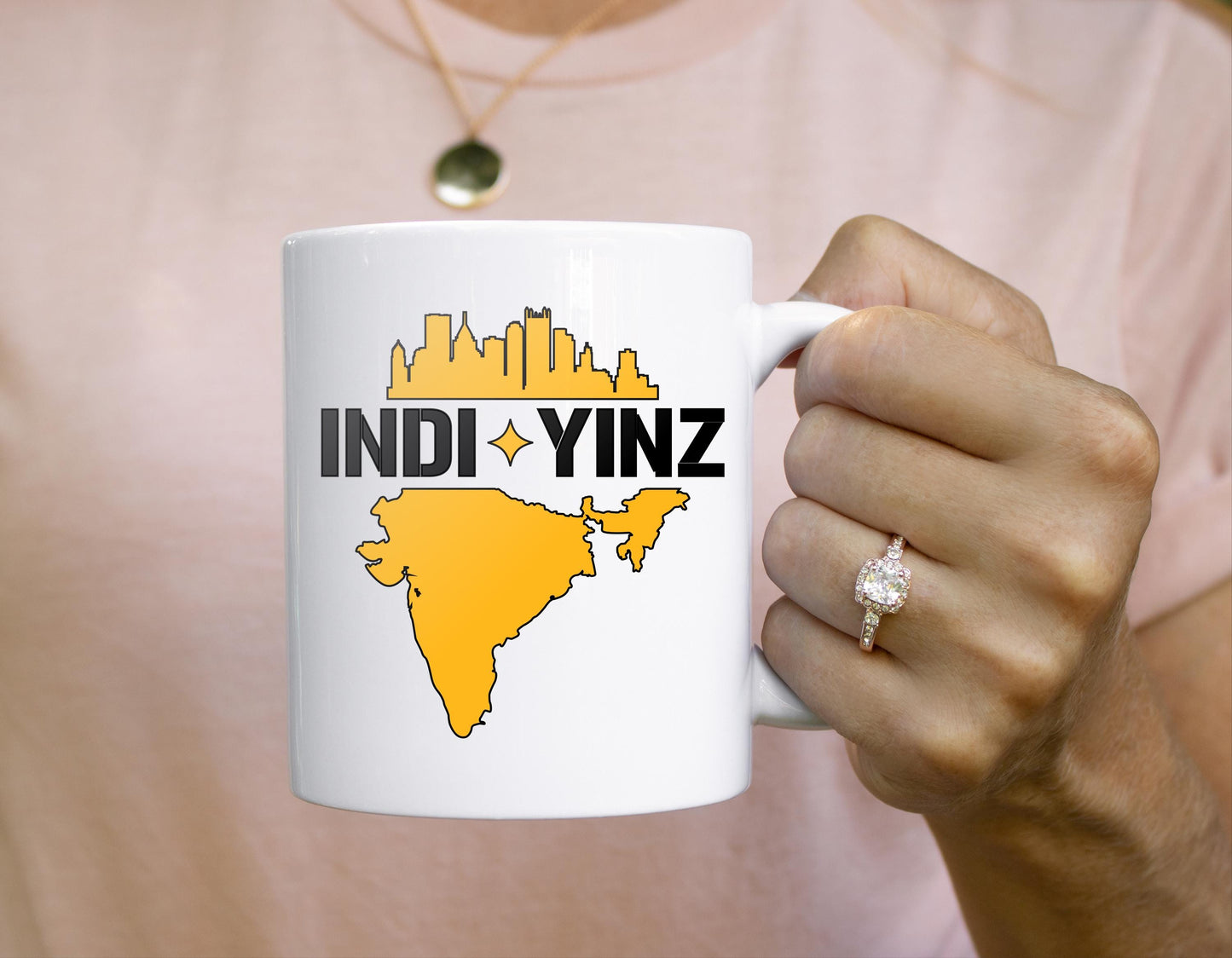 Yinz mug, Indi Yinz coffee mug, Indian Pittsburgh mug, Pittsburghese cup, Yinzer, It's a Burg thing, India, secret santa gift exchange