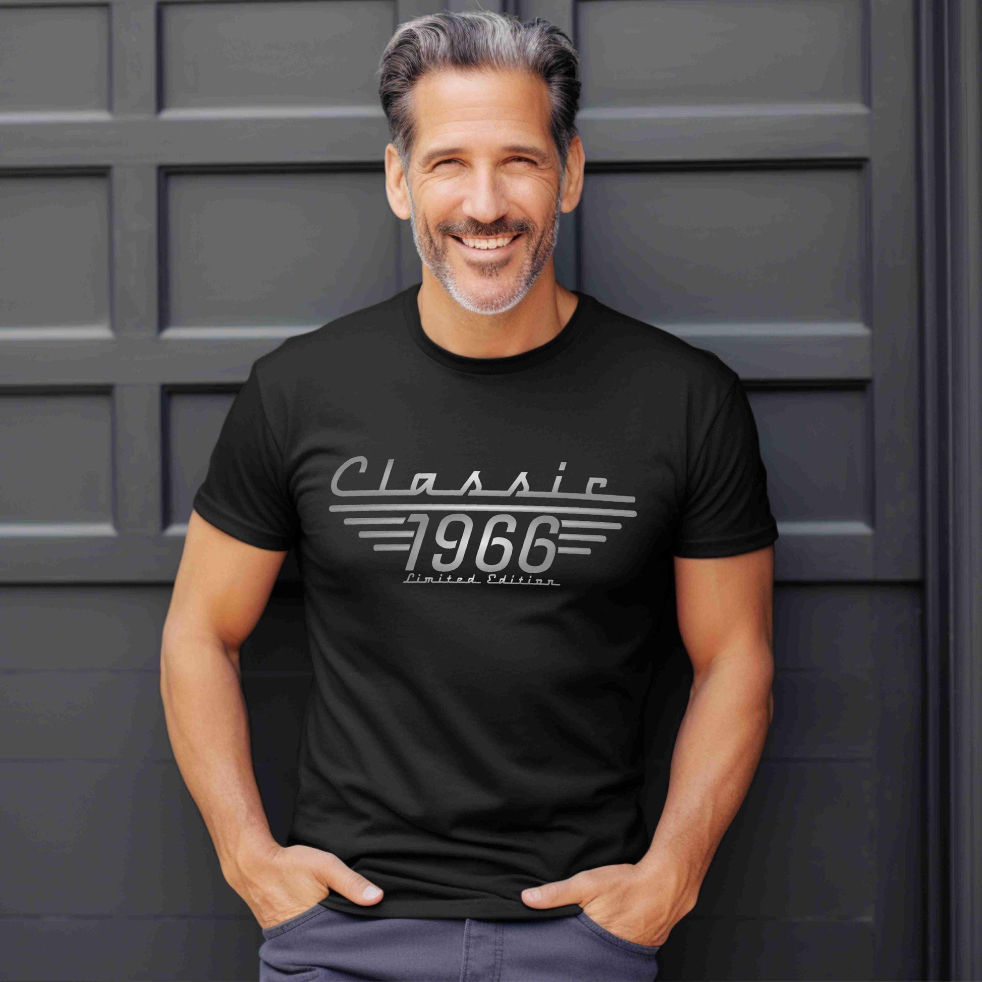 Classic 1966 Limited edition 60th birthday black t shirt.