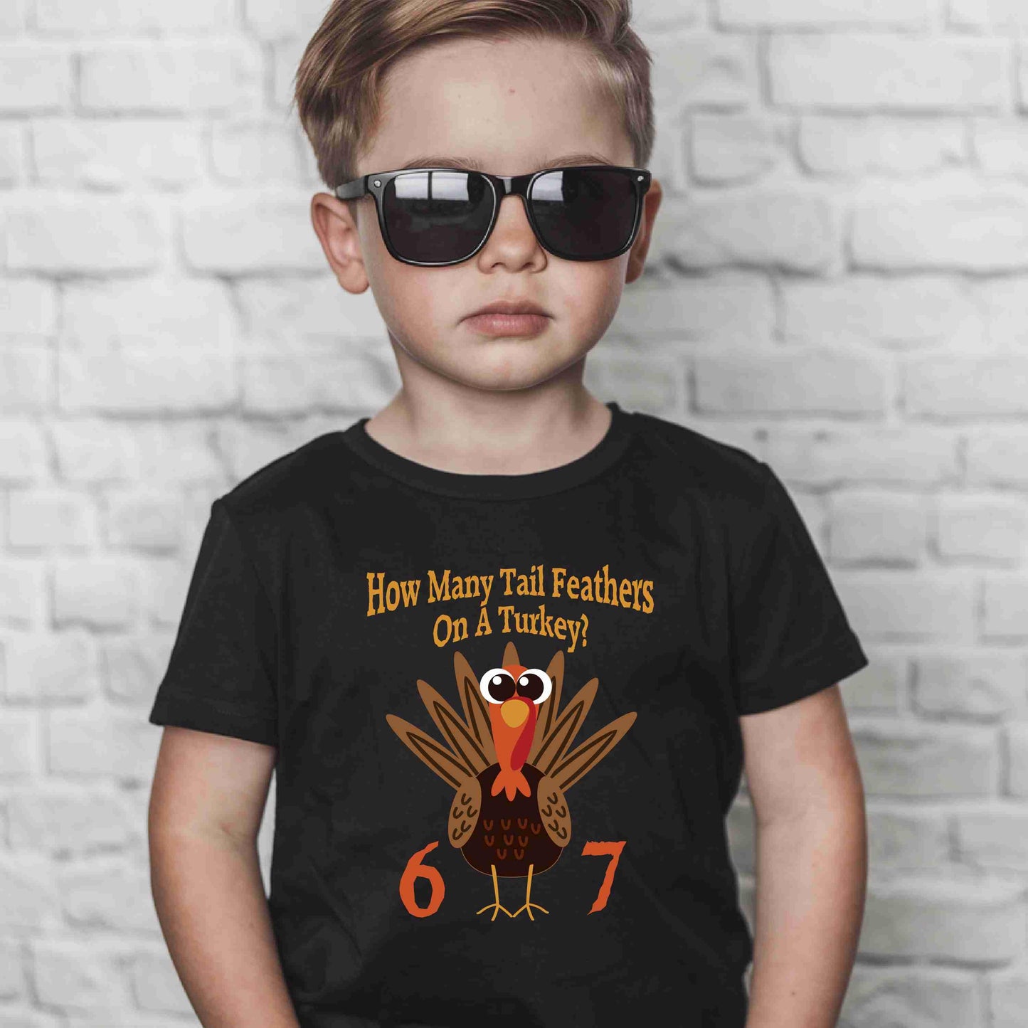 Thanksgiving 67 Shirt, Funny Turkey Boy's Tshirt or Long Sleeve T