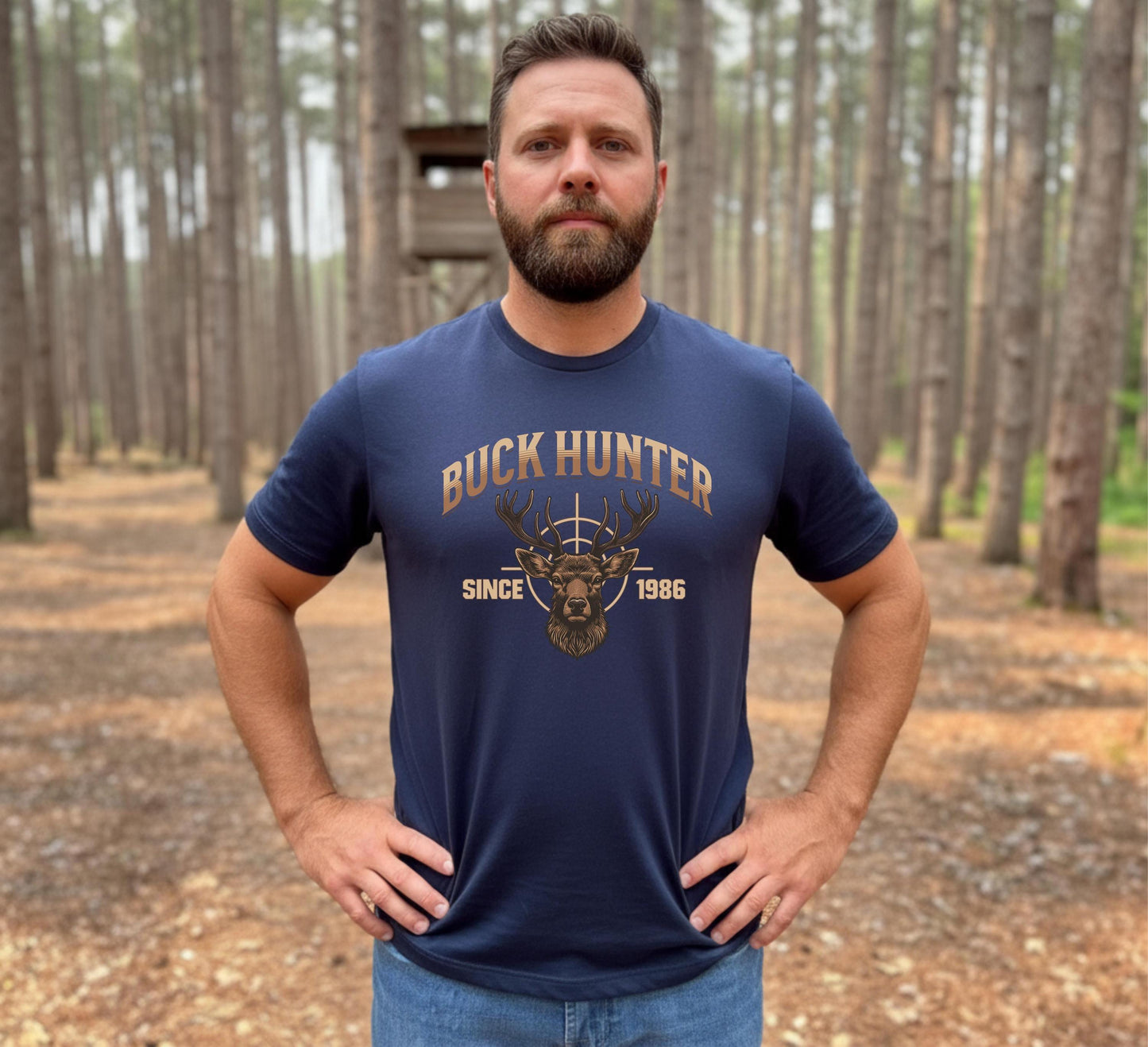 40th Birthday gift for men, Funny 1986 Birthday Hunting Shirt, Buck Hunter Since 1985