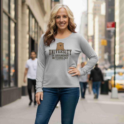 Funny Groundhog Day Shirt, University of Meteorology Sweatshirt, Cute Winter Animal Tee, Weather Forecaster Gift, Feb 2nd Gobblers Knob Top