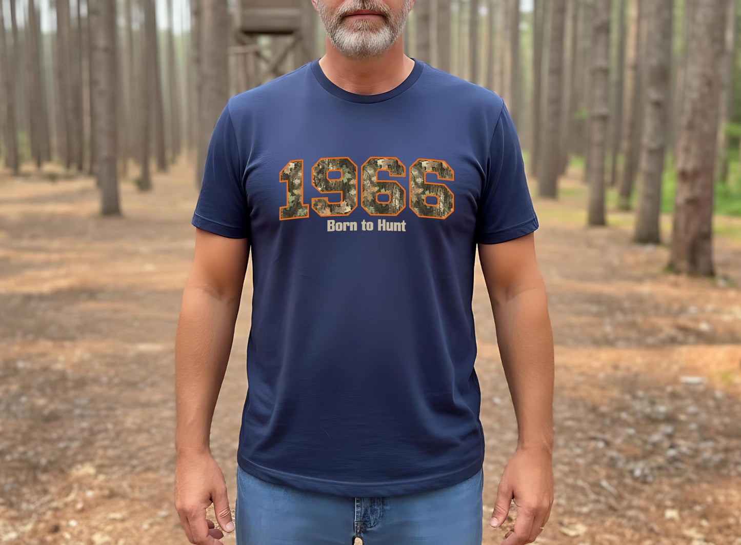 60th Birthday Hunting Shirt, 1966 Camo Born to Hunt Tee, Hunter Gift for Dad, Crewneck Sweatshirt, Pull over Hoodie
