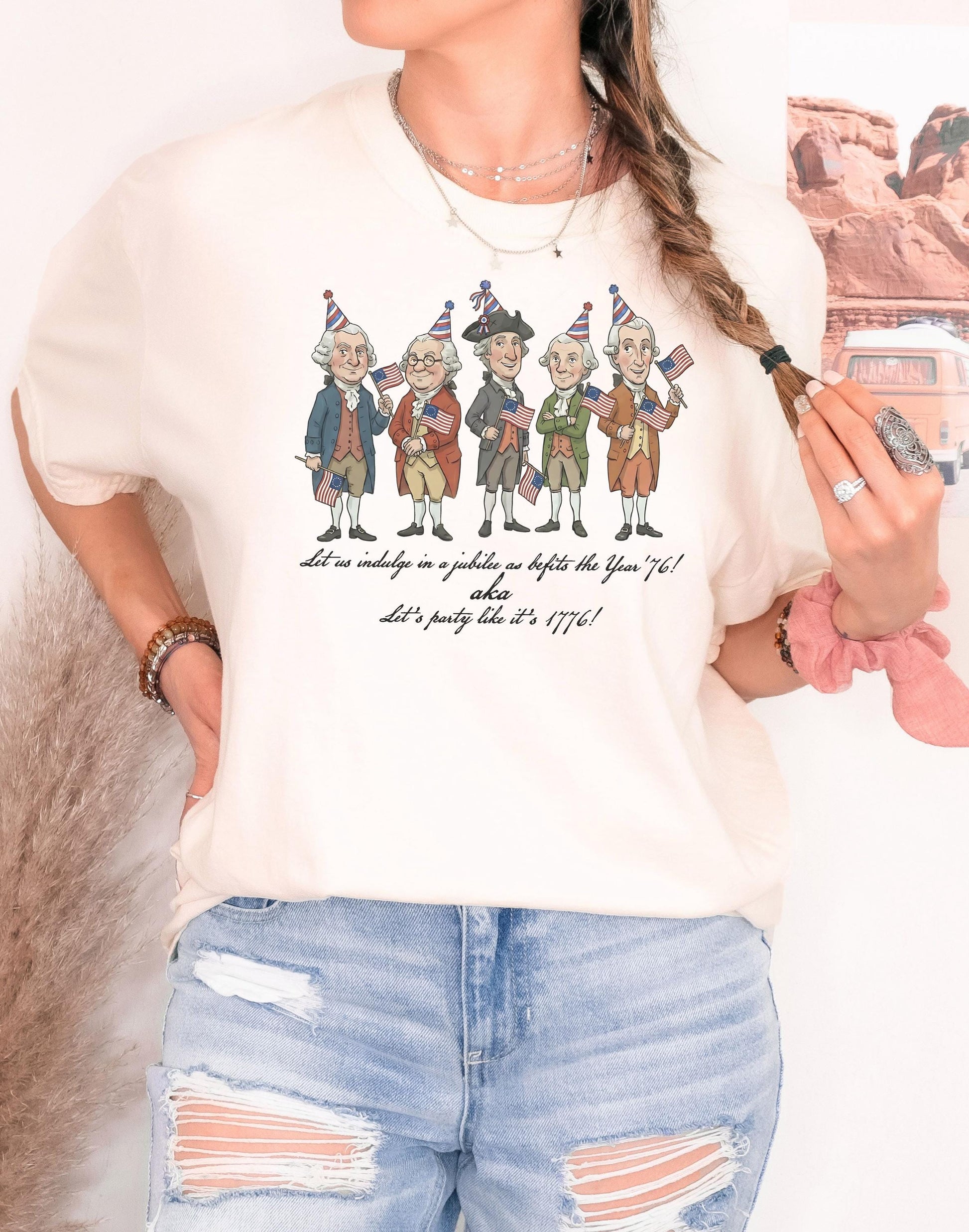 America's 250th Comfort Colors Shirt, Funny Founding Fathers Party like it's 1776, 4th of July