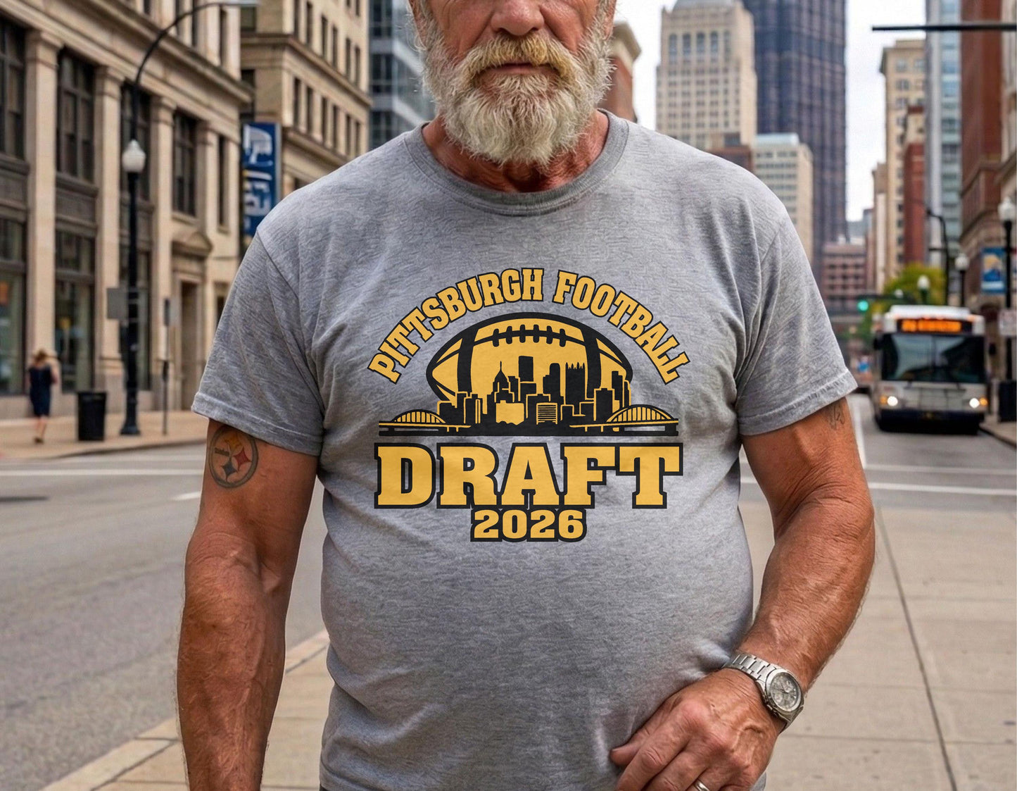 Pittsburgh Football Draft 2026 Hat, Yinzer City Skyline Sweatshirt, Burgh Sports Fan Shirt