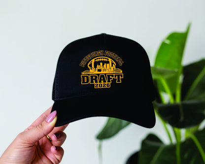 Pittsburgh Football Draft 2026 Shirt, Yinzer City Skyline Sweatshirt, Burgh Sports Fan Hat
