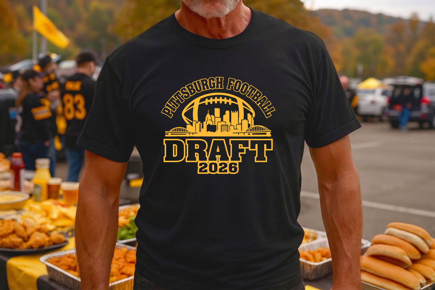 Pittsburgh Football Draft 2026 Hat, Yinzer City Skyline Sweatshirt, Burgh Sports Fan Shirt