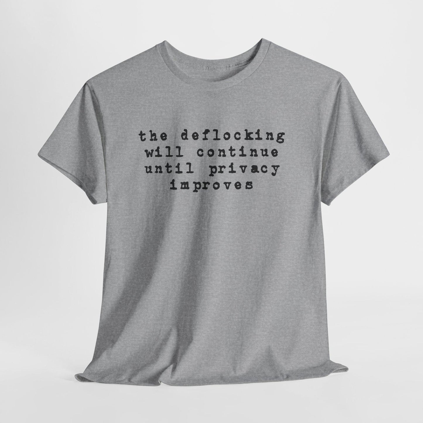 Anti Flock Camera Shirt, The Deflocking will continue, Privacy Protest T-Shirt, So no to flock cameras