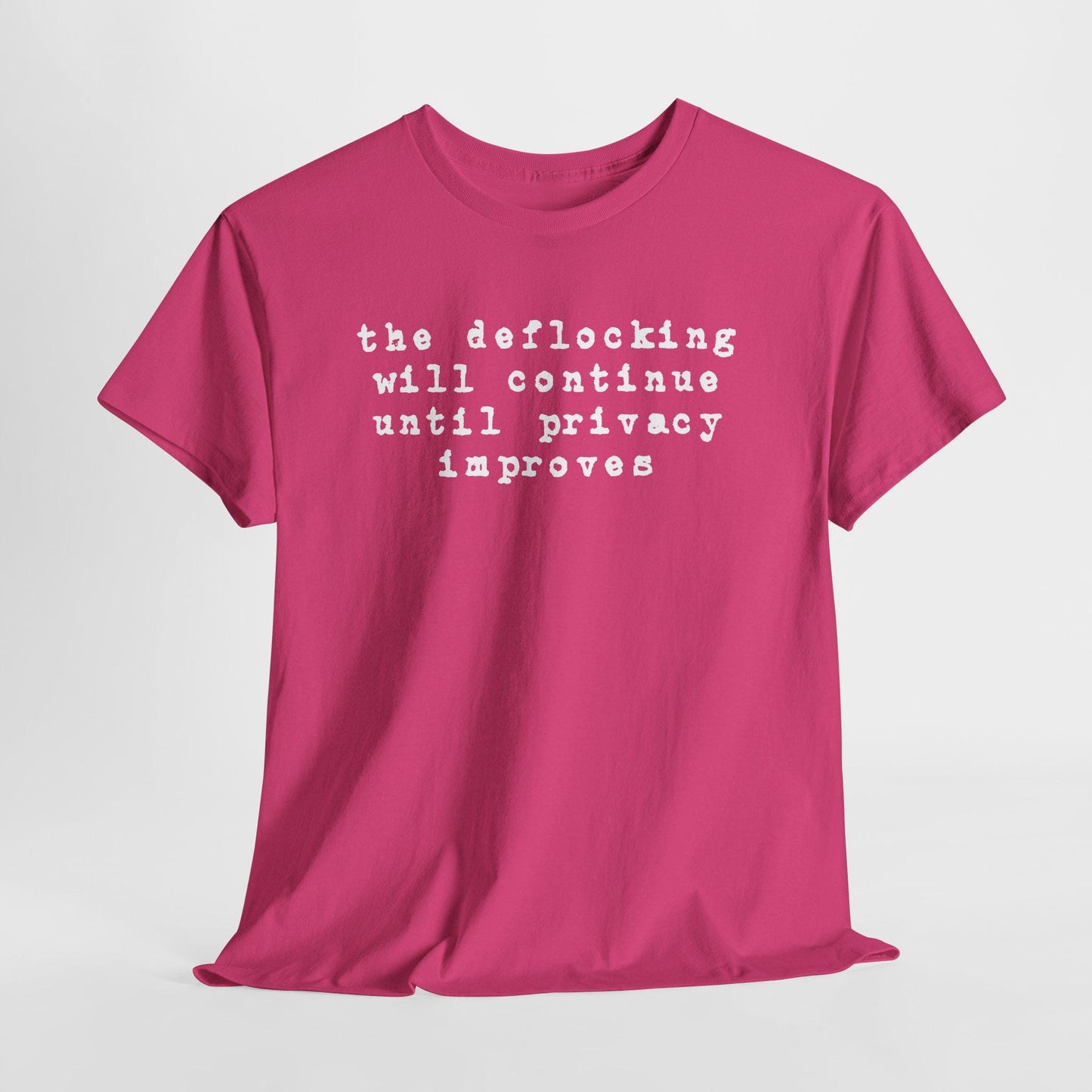 Anti Flock Camera Shirt, The Deflocking will continue, Privacy Protest T-Shirt, So no to flock cameras