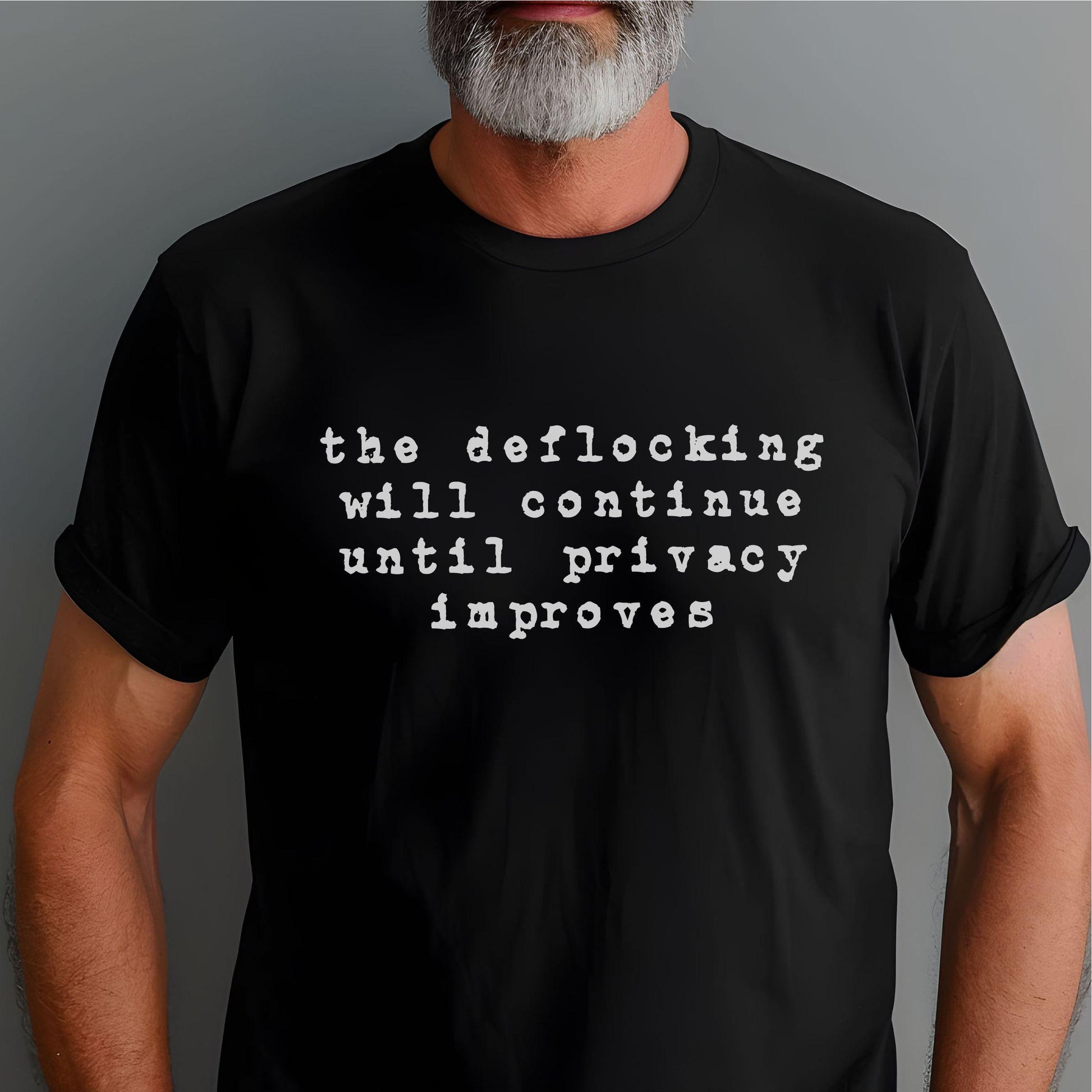 Anti Flock Camera Shirt, The Deflocking will continue, Privacy Protest T-Shirt, So no to flock cameras