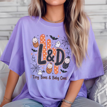 Labor and Delivery Nurse Halloween Sweatshirt or Comfort Colors Tee L&D Nurse Gift