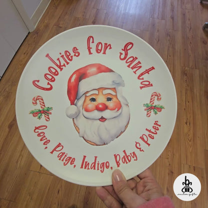 Cookies for Santa - Custom Name Santa's Cookie Plate for Christmas Eve