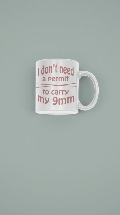 Funny knitting mug for grandma Gun Humor cup yarn knit needles personalization mother's day gift hard to buy for christmas gift birthday