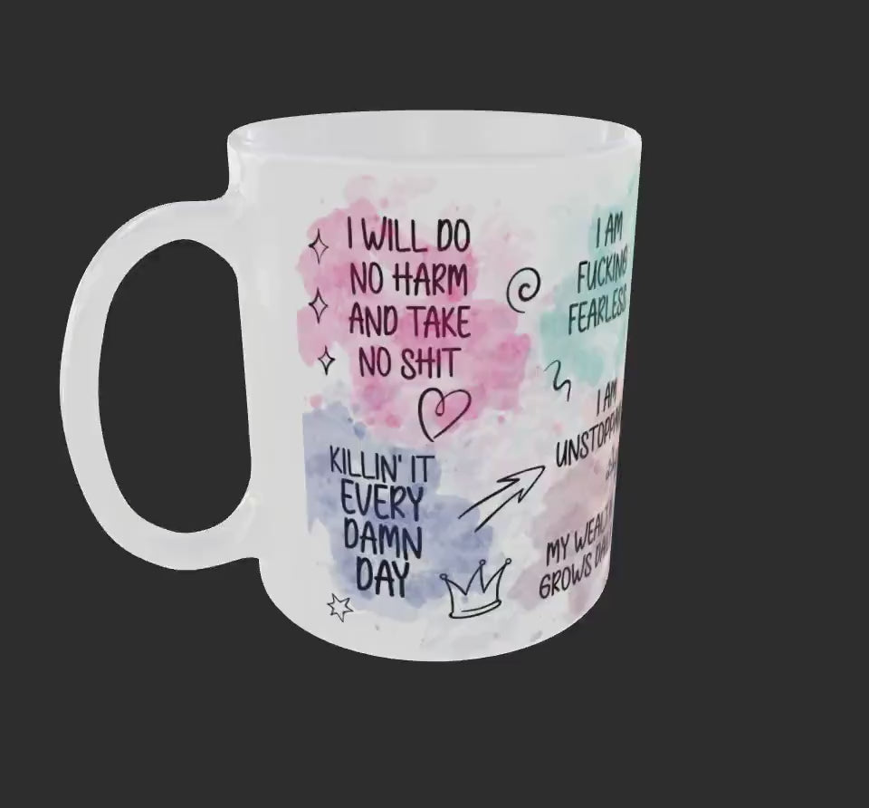 Funny Coffee Mug, Sweary Affirmation Motivational Mug, Snarky Mug, Sassy Mug, Inspirational Coffee Mug, Sarcastic Coffee Mug, Funny Gift