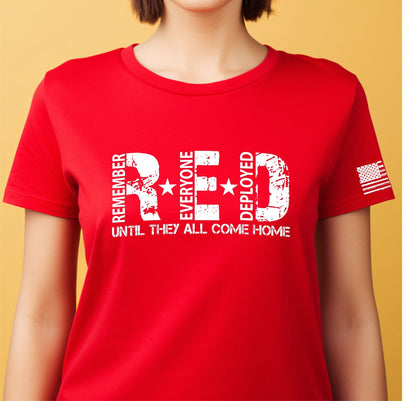 Red Friday Military Shirt, Remember Everyone Deployed T - shirt, wear red on Friday, distressed american flag, military family, mom, dad, son - SBS T Shop