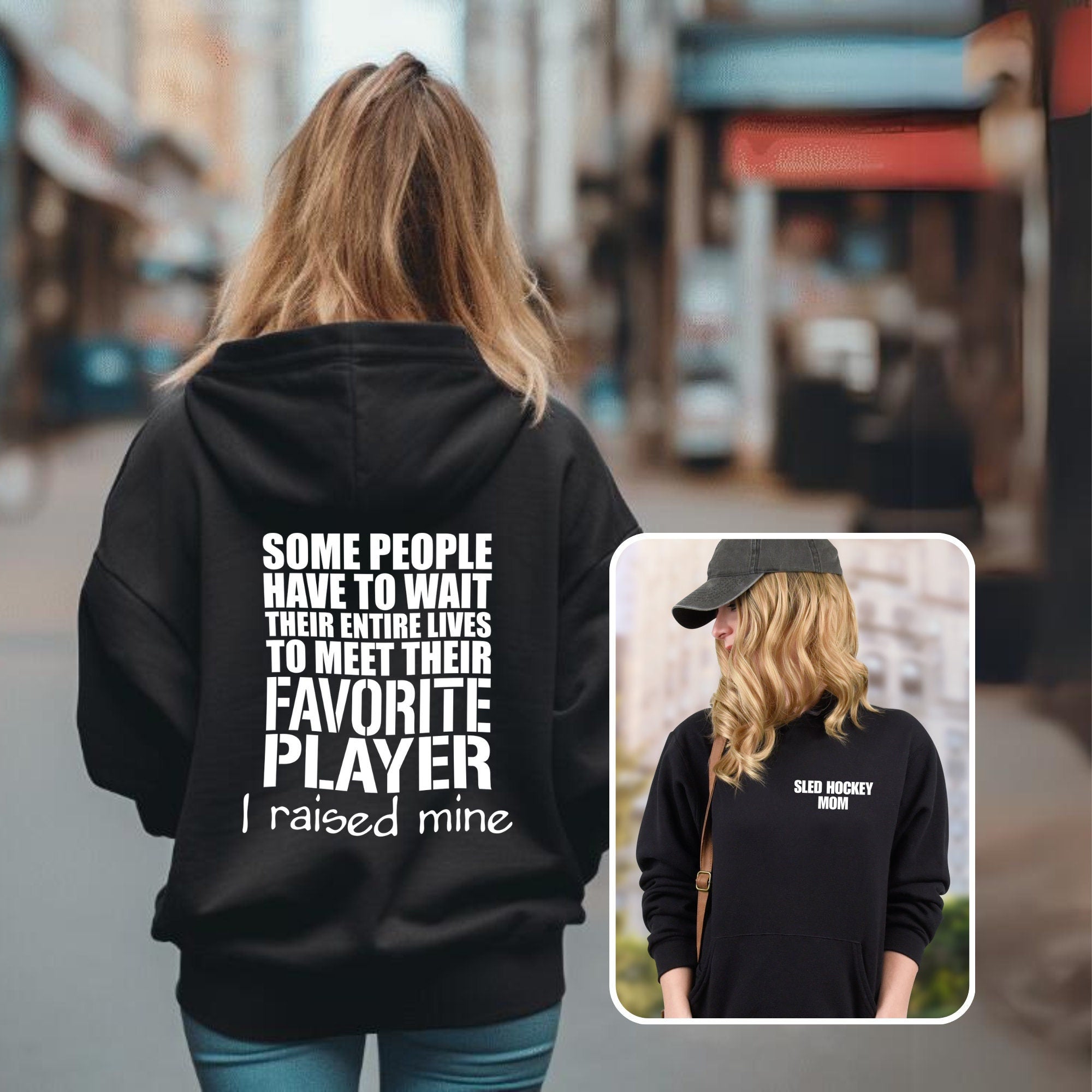 Hockey mom hoodie clearance