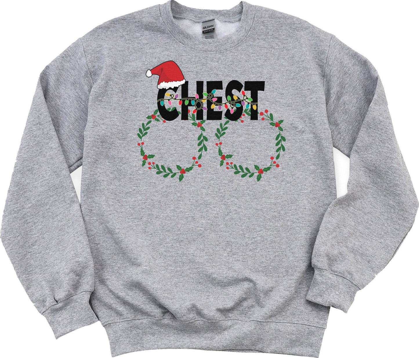 Chest and Nuts Christmas Couples Sweatshirt - SBS T Shop