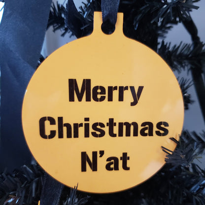 Christmas Oranment, Merry Christmas Ya Jagoff, Yinzer Christmas Yinz, N'at, Terrible Ornament, Pittsburghese Christmas Ornament Pittsburgh - SBS T Shop