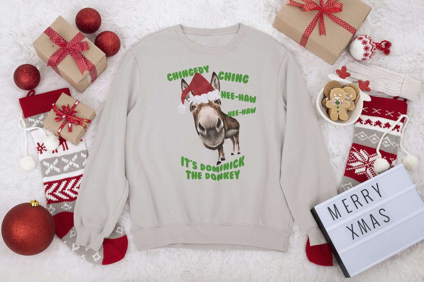 Dominick the Donkey Sweatshirt xmas sweatshirt italian christmas carol song shirt gift for her mom mother in law step mom girlfriend - SBS T Shop