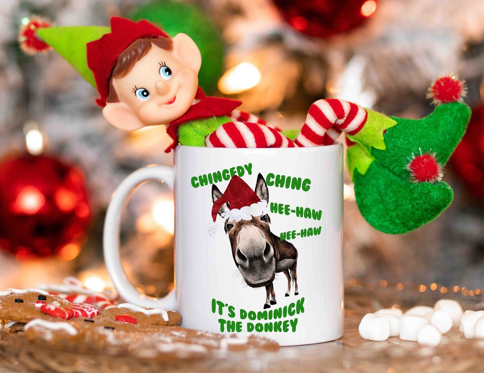 Dominick the Italian Christmas Donkey mug, secret santa, gift exchange - SBS T Shop