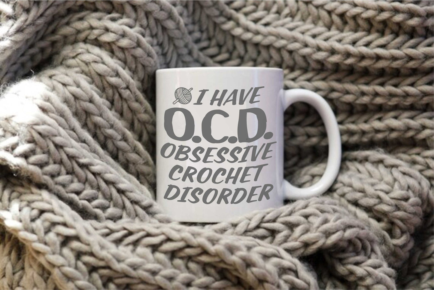 Funny Crochet mug, OCD Obcessive Crochet Disorder - SBS T Shop
