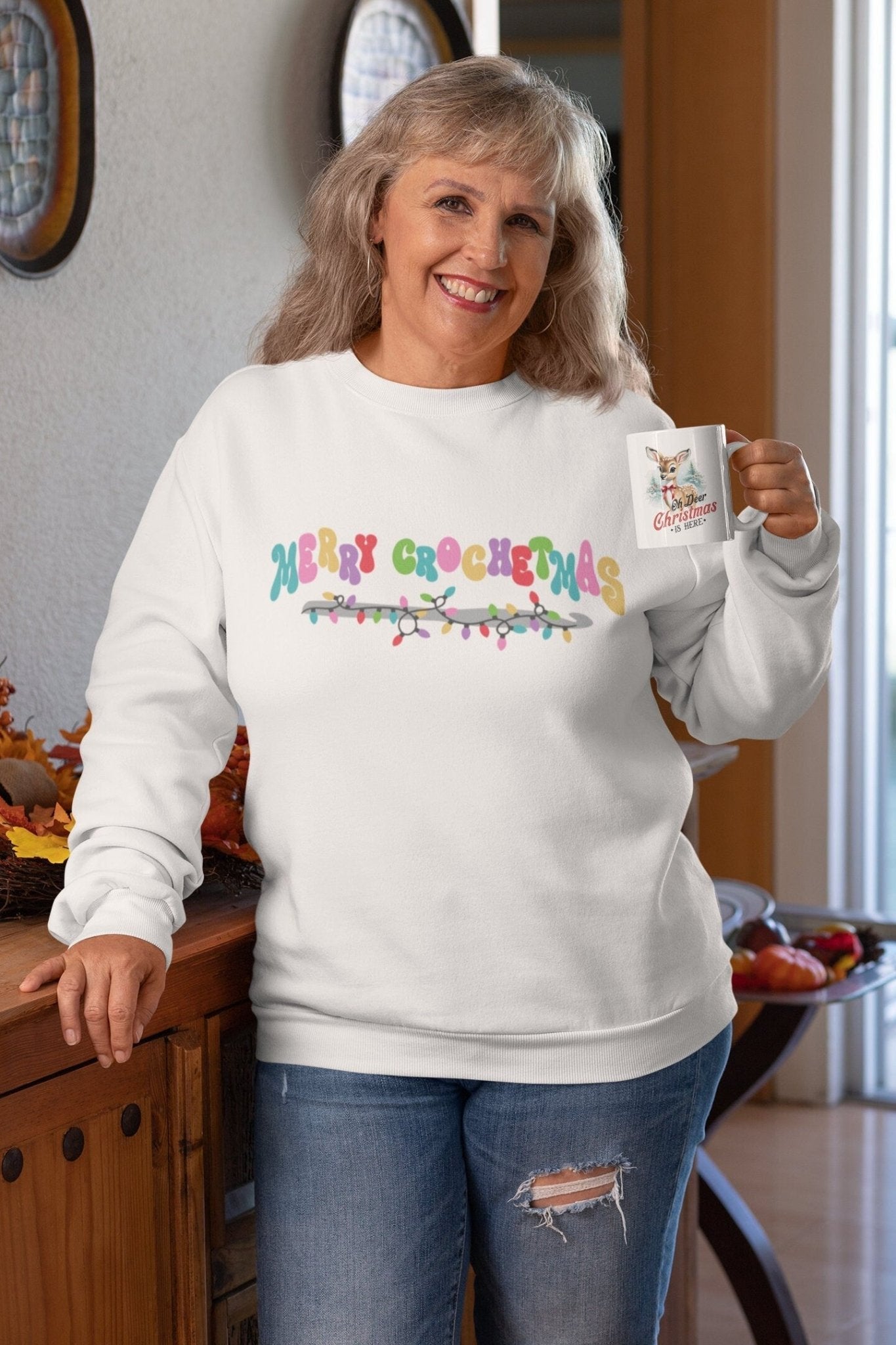 Funny Crochet T shirt Merry Crochetmas, Christmas Crochet gift for mom grandma aunt crocheter - SBS T Shop