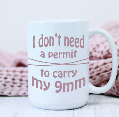 Funny knitting mug for grandma Gun Humor cup yarn knit needles personalization mother's day gift hard to buy for christmas gift birthday - SBS T Shop