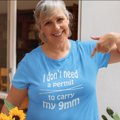 Funny Knitting T shirt, I don't need a permit to carry my 9mm - SBS T Shop