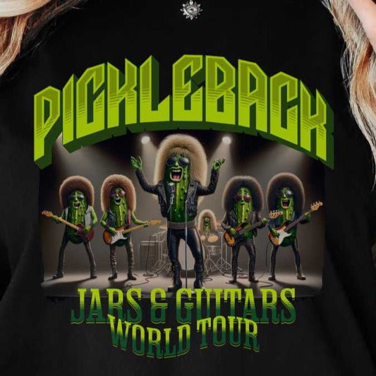 Funny Pickle Shirt, Pickleback Jars & Guitars World Tour, - SBS T Shop