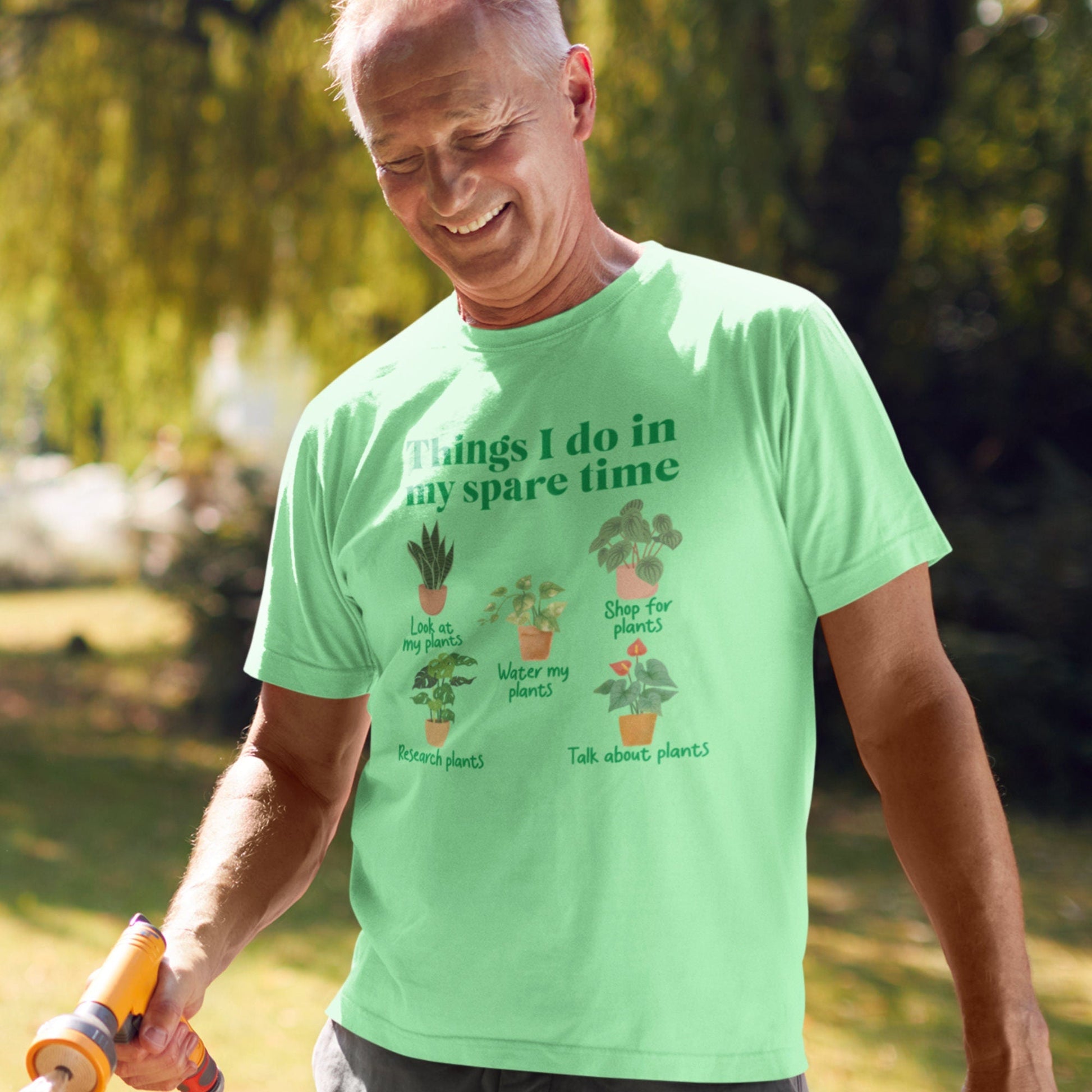 funny succulent shirts Funny Plant Lover Shirt, Things I do in my spare time, Gardening, Plant mom dad, farm Shirt, houseplant addict, botanical MEN'S 4X / Lt Pink
