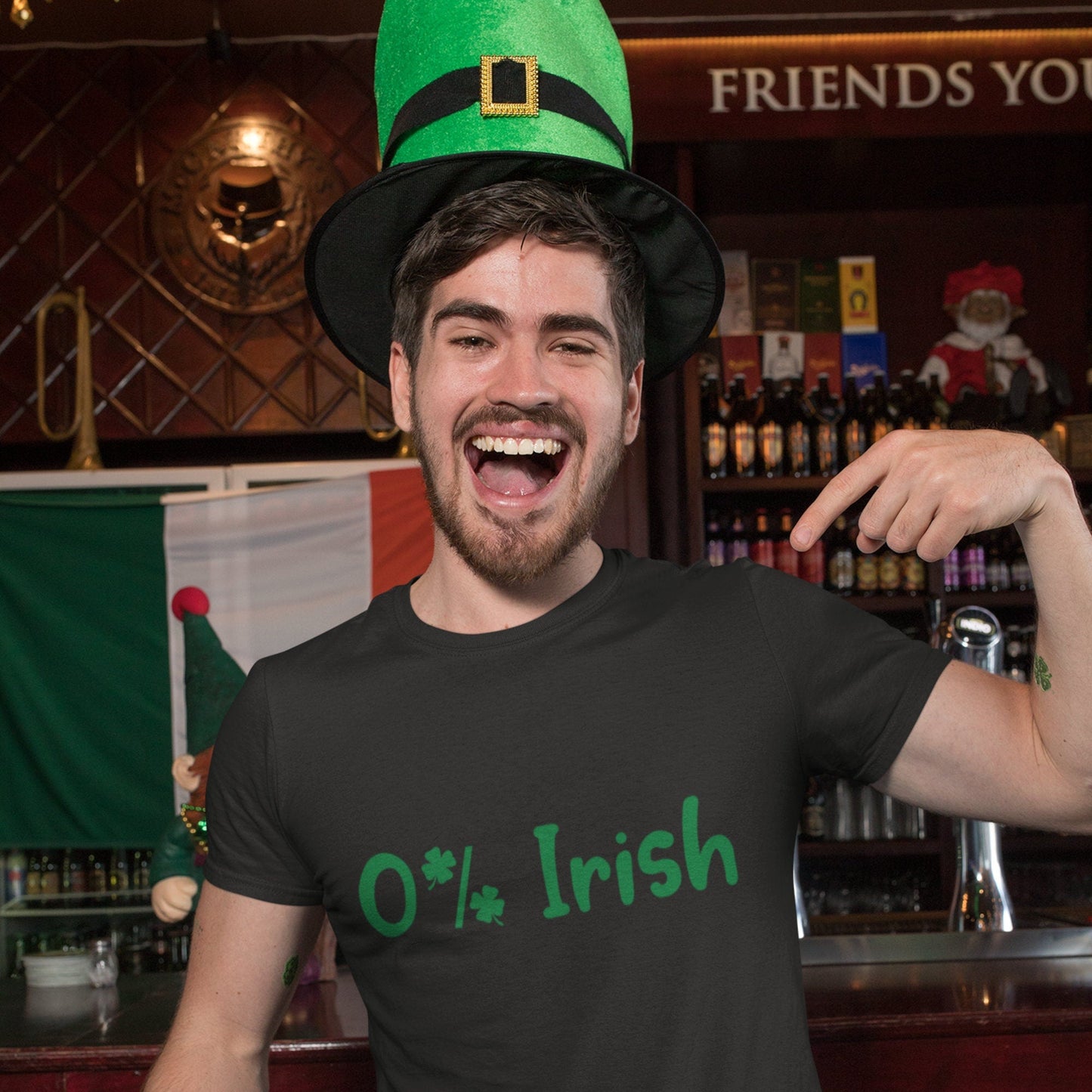 Funny St Patrick's Day Shirt, 0% Irish, Anti St. Patrick, Irish Italian, O'talian pride St. Patty Paddy funny cute drinking party 0% Irish - SBS T Shop